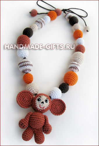 Бусы из ниток. Своими руками. Вязание крючком. Лучшее видео / Beads of threads. The hands. Crochet