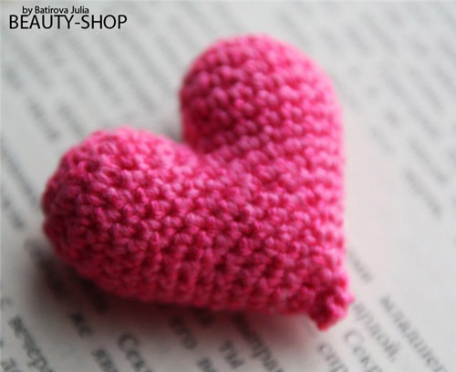 Аппликация Сердечки (сердце) на день Св. Валентина вязание крючком