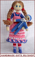 Кукла вязаная Маша + малыш